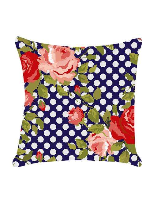 digitally printed cushion cover with floral and dots  design - 13667862 -  Standard Image - 0