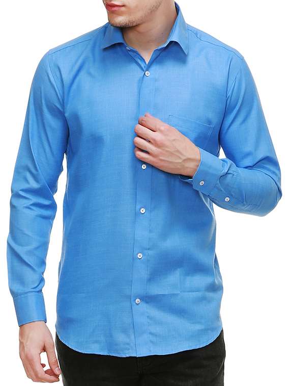 light blue cotton casual shirt