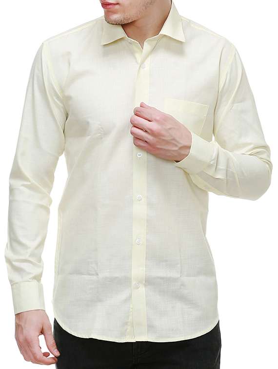 beige cotton casual shirt