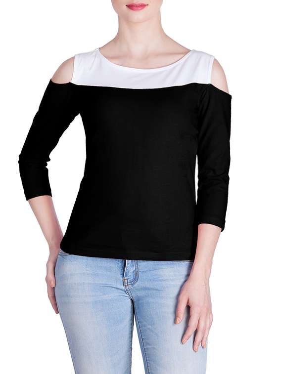 black jersey top