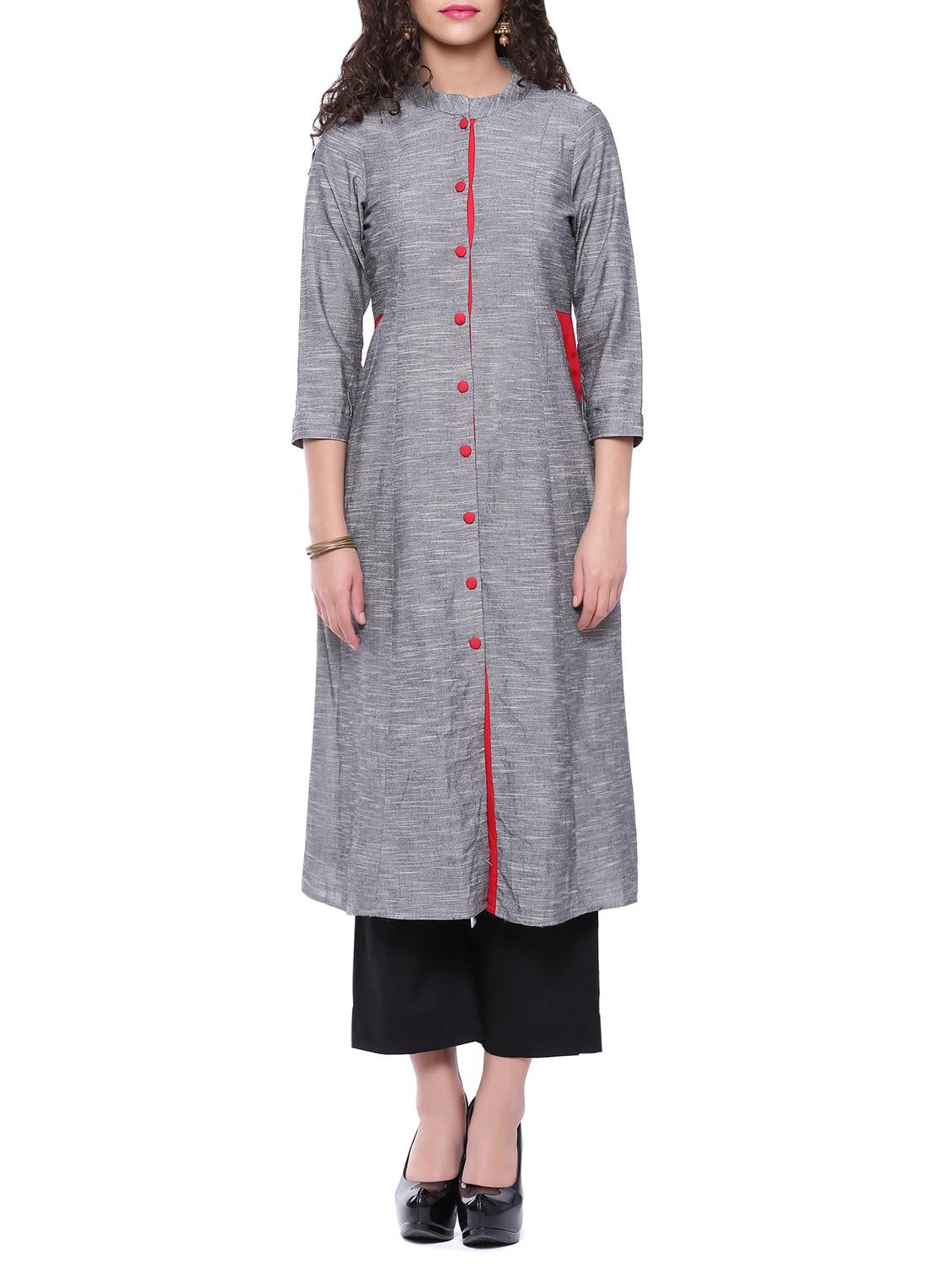 a-line melange kurta