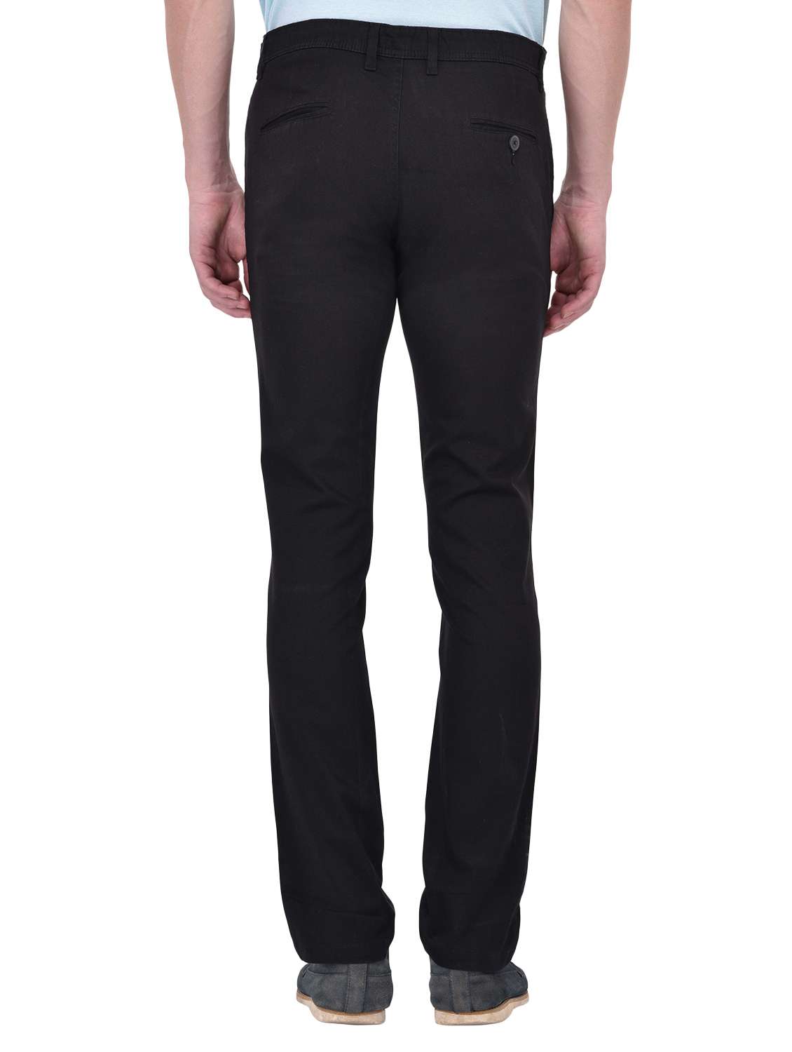 black cotton chinos casual trousers - 13672006 - Standard Image - 2