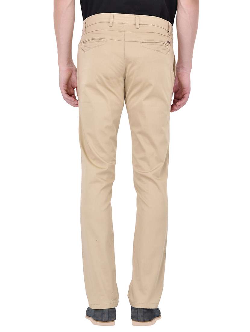 beige cotton chinos casual trousers - 13672007 - Standard Image - 2