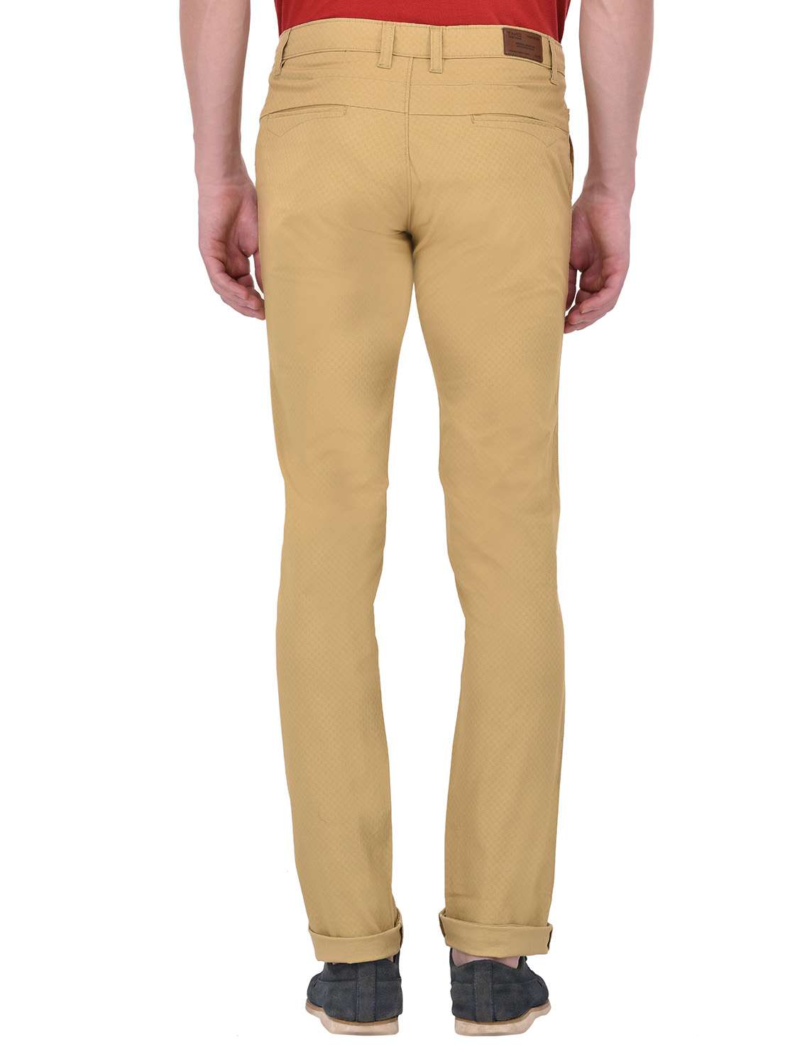 beige cotton chinos casual trousers - 13672012 - Standard Image - 2