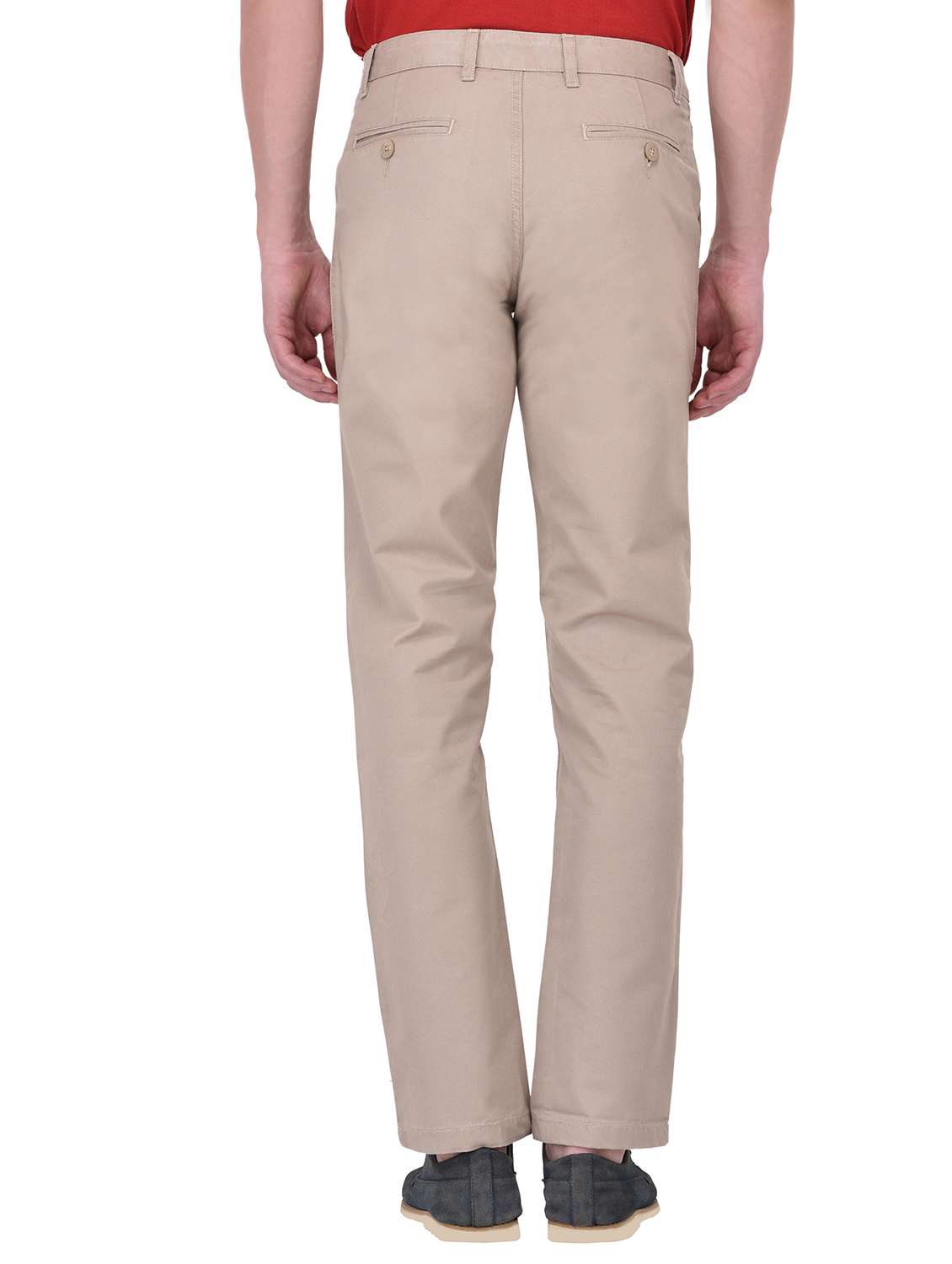 beige cotton chinos casual trousers - 13672020 - Standard Image - 2