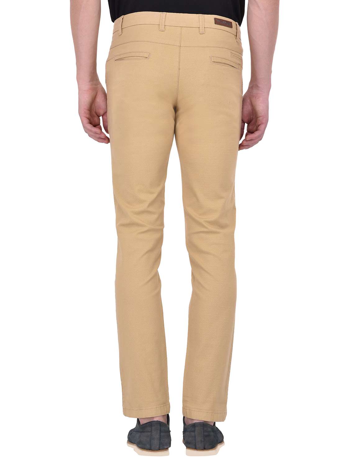 beige cotton chinos casual trousers - 13672029 - Standard Image - 2