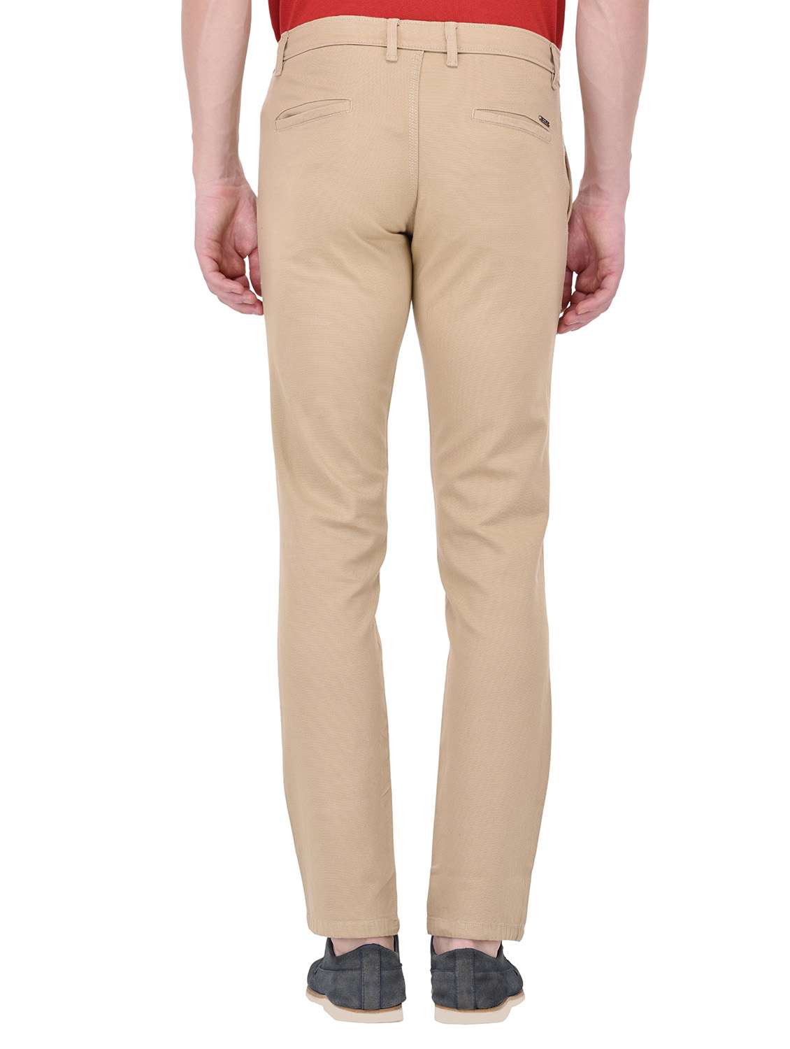 beige cotton chinos casual trousers - 13672033 - Standard Image - 2