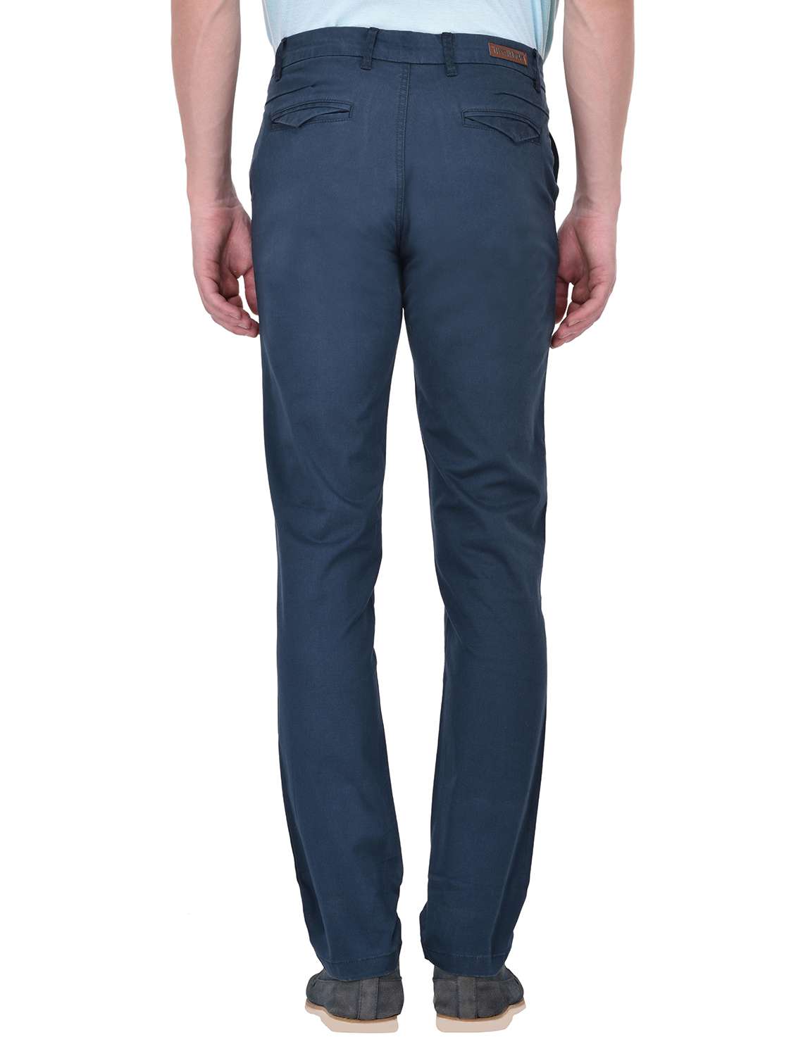 blue cotton chinos casual trousers - 13672037 - Standard Image - 2