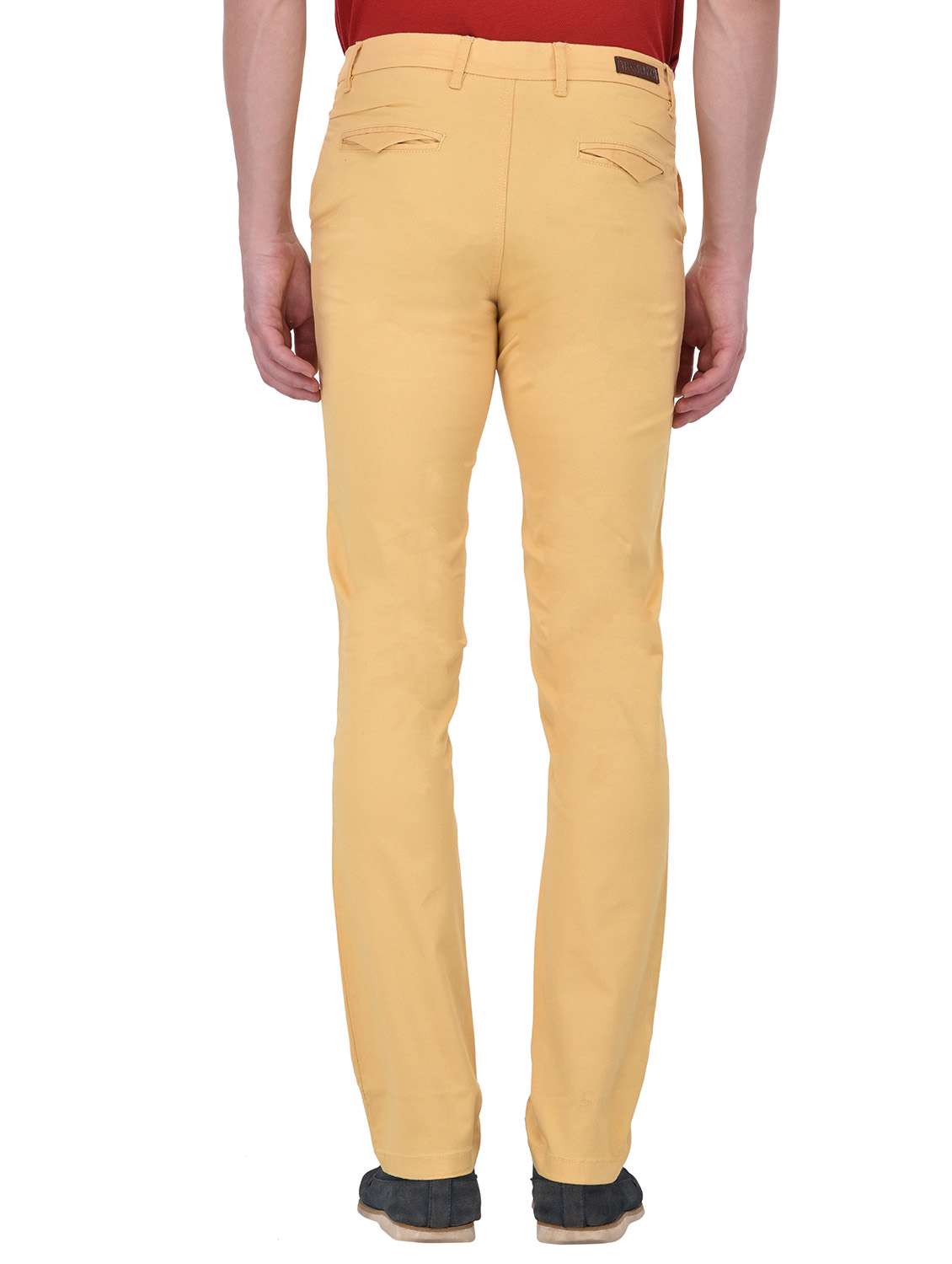 yellow cotton chinos casual trousers - 13672039 - Standard Image - 2
