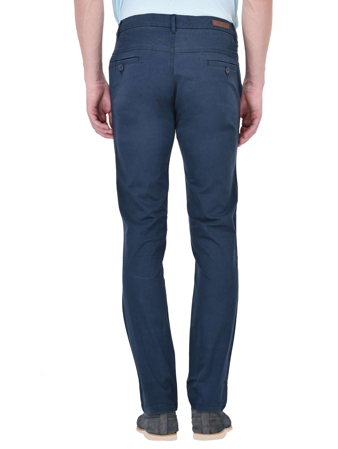blue cotton chinos casual trousers - 13672040 -  Standard Image - 2