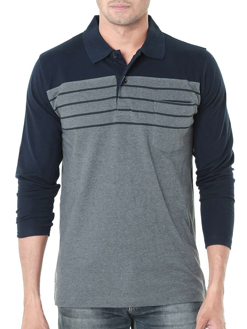 grey cotton pocket t-shirt