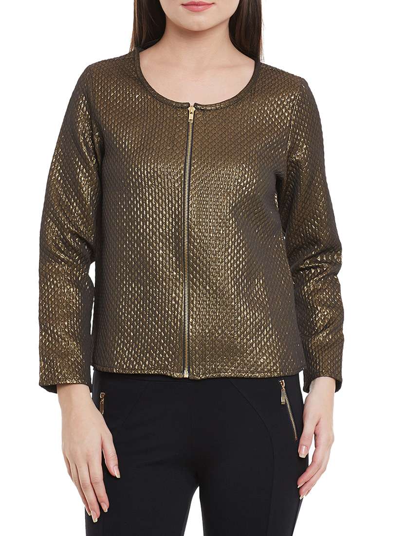 gold quilted jacket