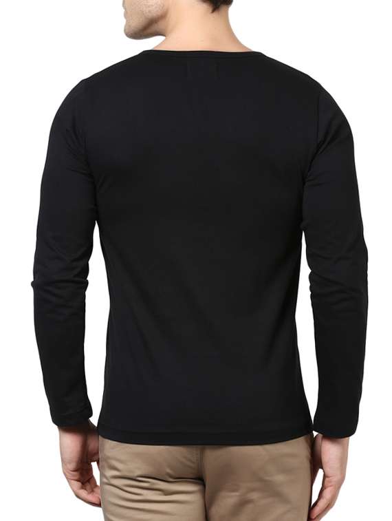 black cotton t-shirt - 13691535 - Standard Image - 2
