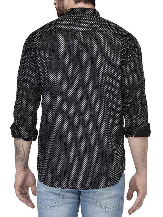 black cotton casual shirt - 13695661 - Standard Image - 2