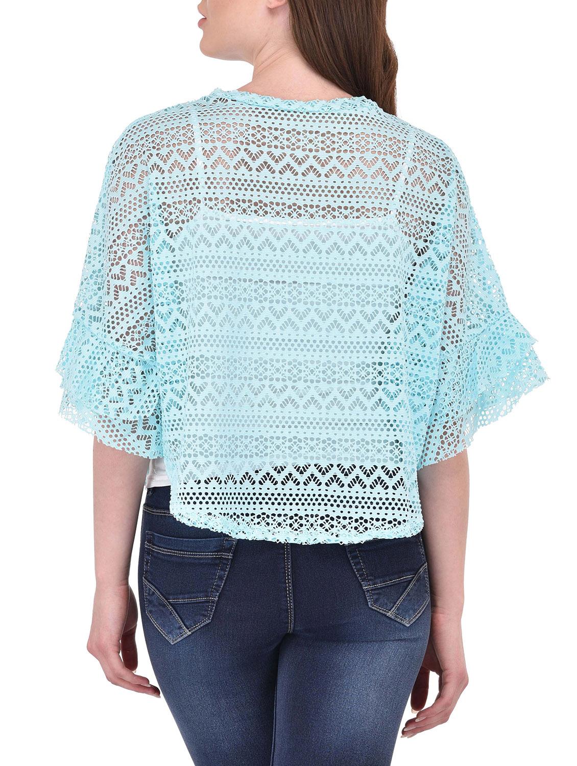 light blue net regular top - 13696294 - Standard Image - 2