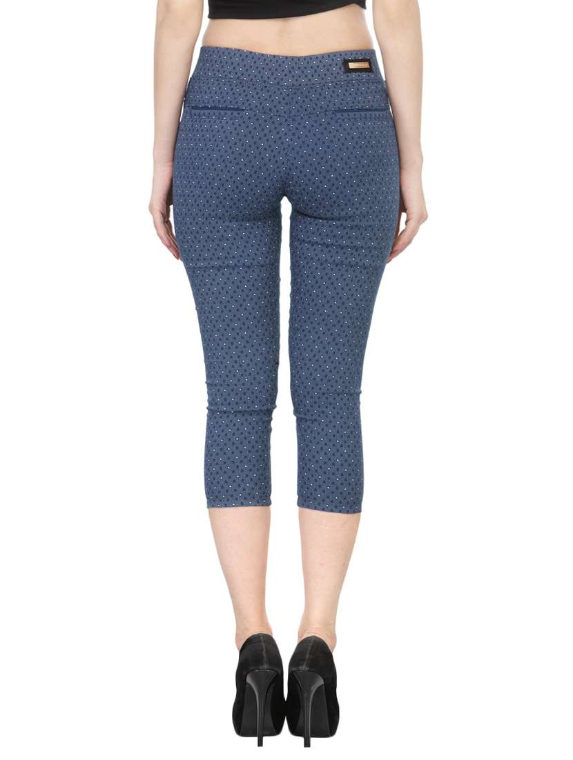 blue cotton capri leggings - 13698178 - Standard Image - 2