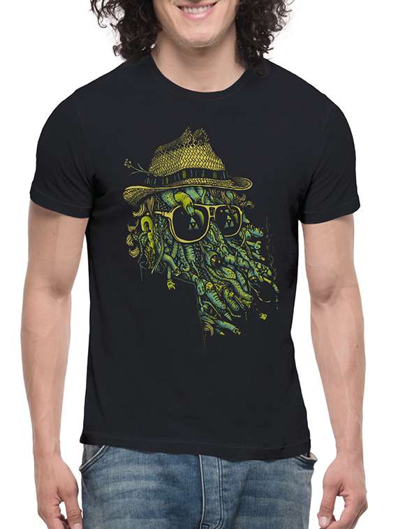 black cotton t-shirt