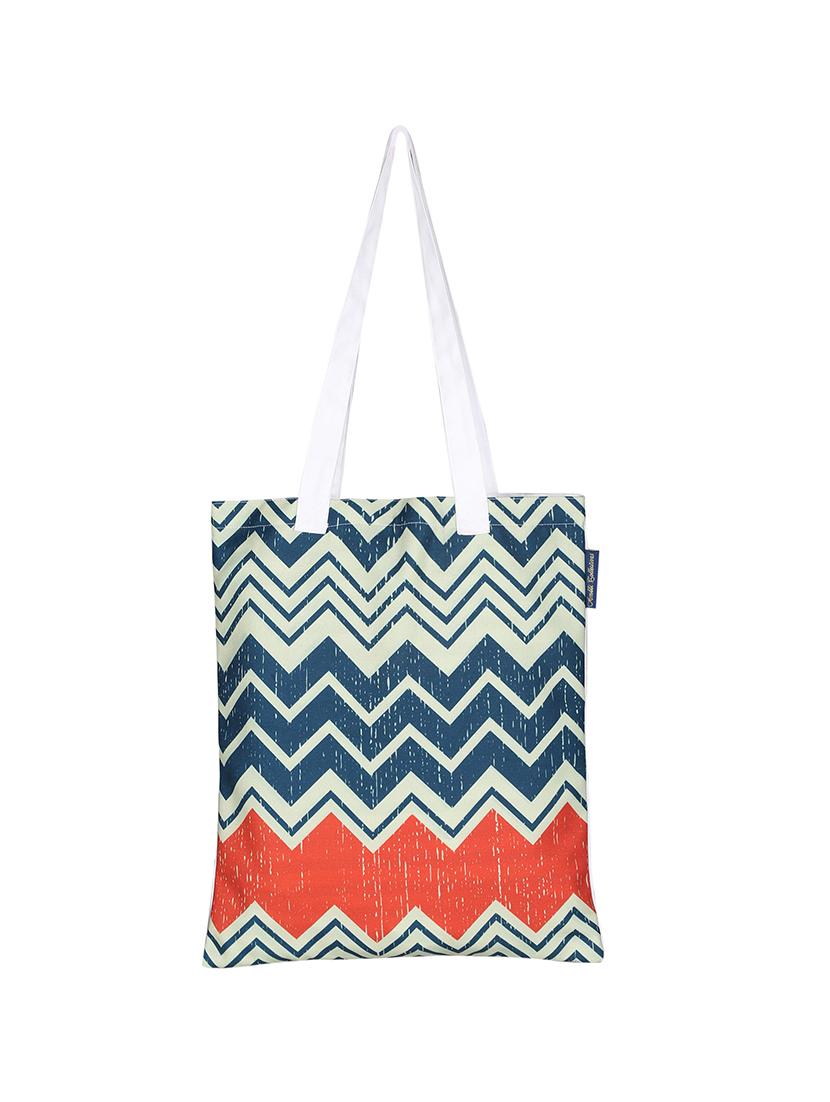 multi colored polyester printed tote - 13710039 -  Zoom Image - 0