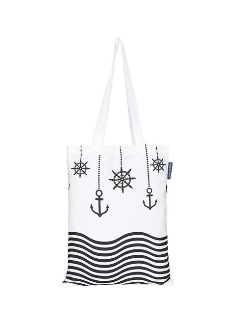 white polyester printed handbag - 13710041 - Standard Image - 0