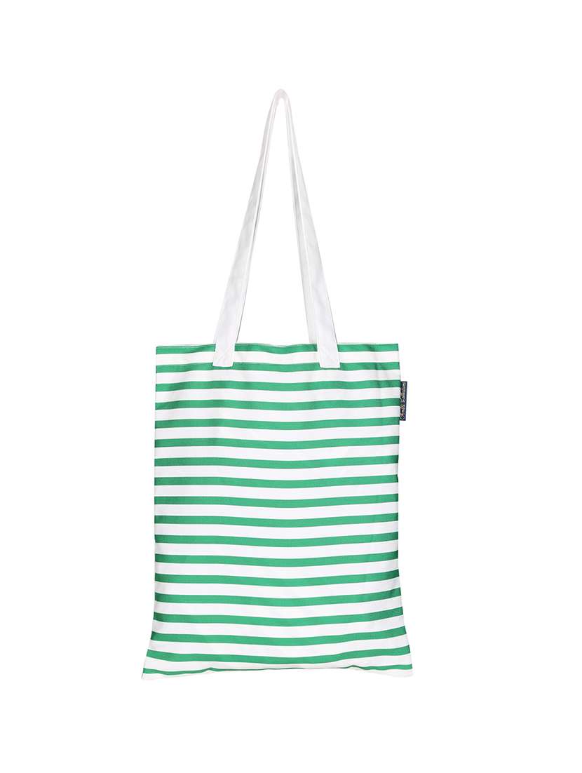 white polyester printed tote - 13710049 - Zoom Image - 0