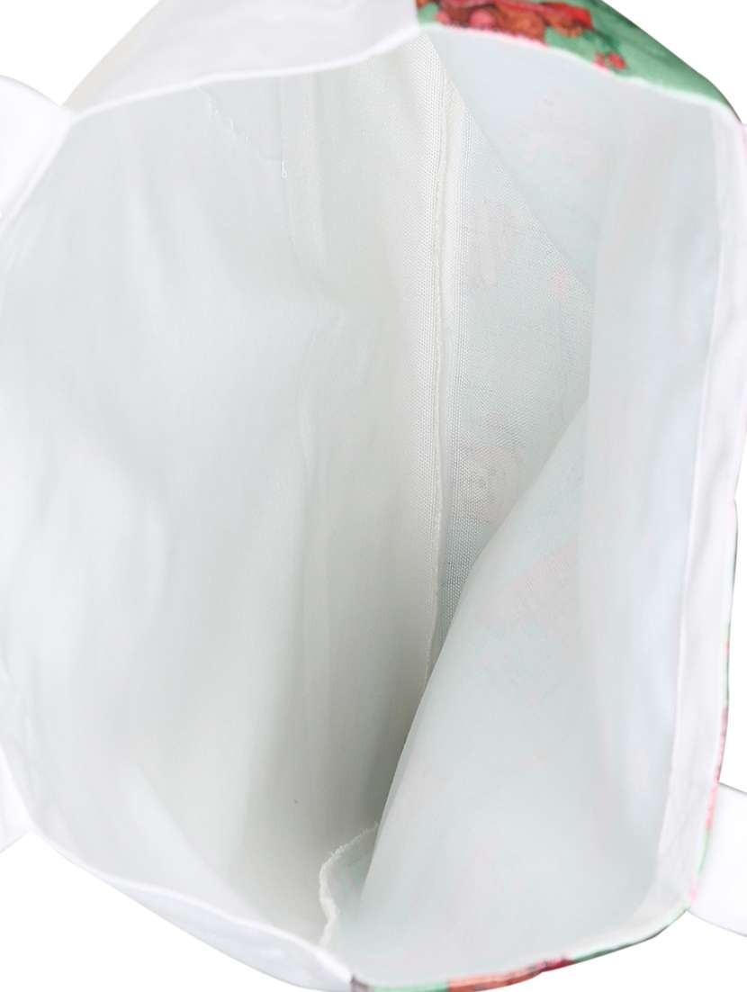 white polyester printed tote - 13710050 -  Standard Image - 2