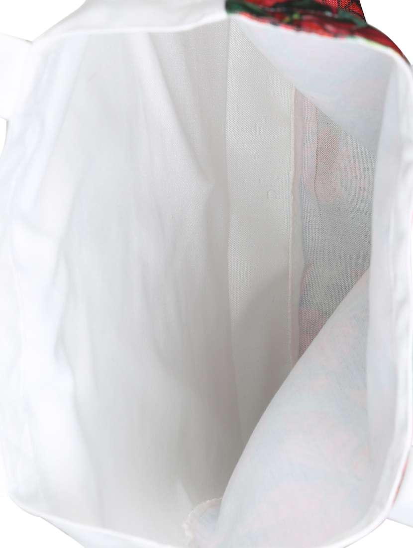 white polyester printed handbag - 13710053 -  Standard Image - 2