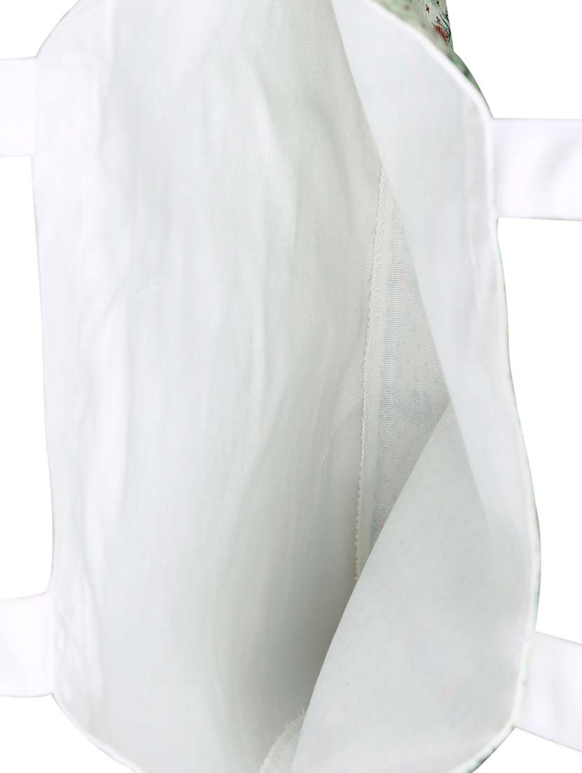 white polyester printed tote - 13710056 - Standard Image - 2