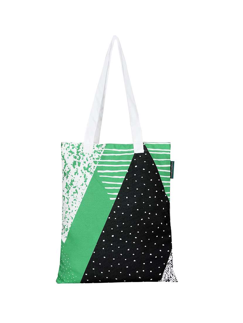 white polyester printed tote