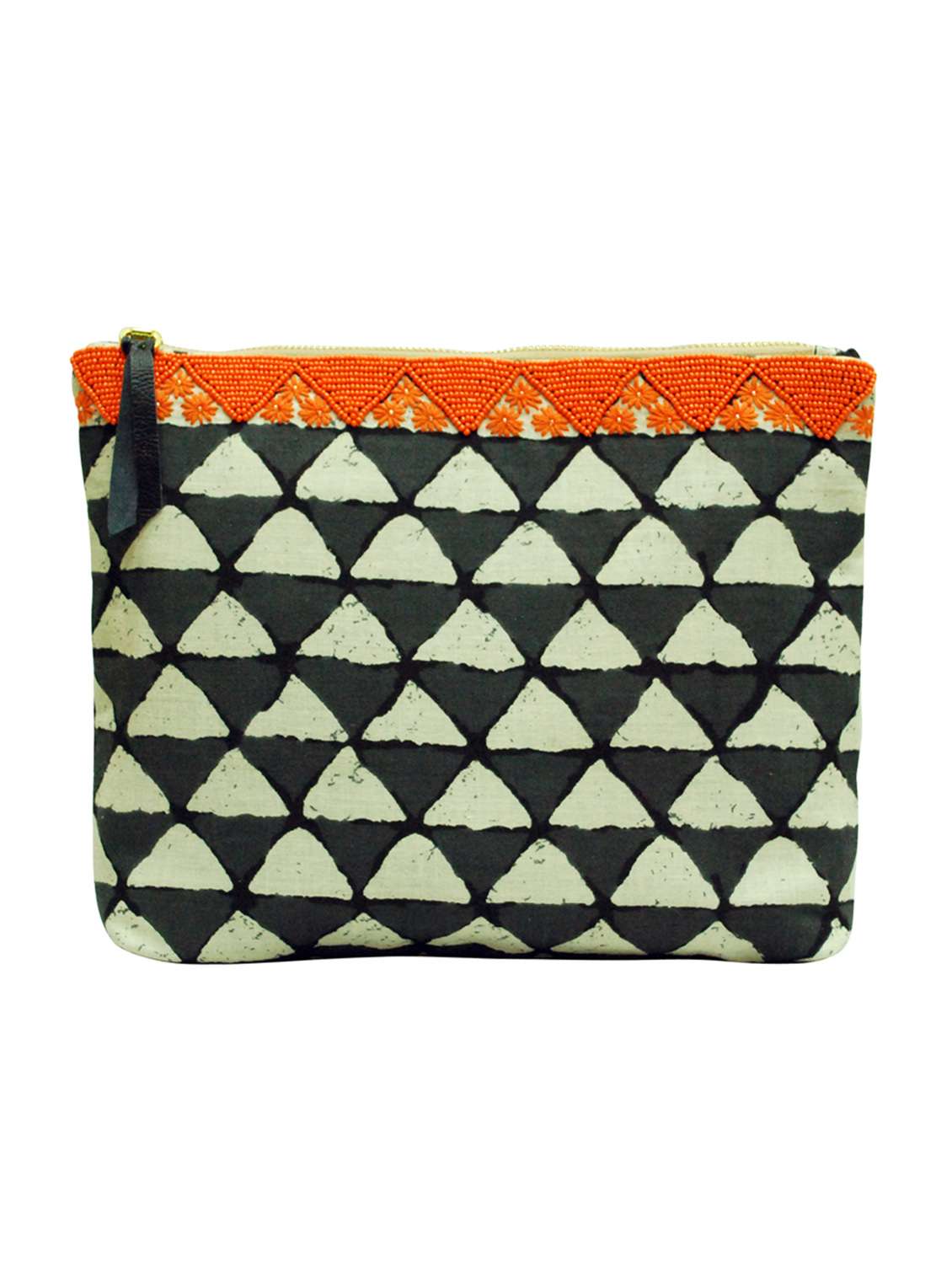 black cotton pouch