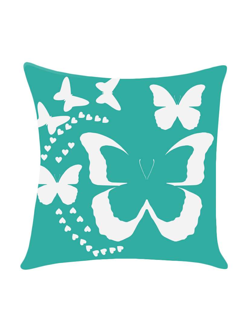 digitally printed butterflies & hearts with negative print