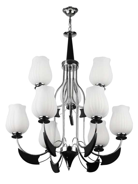 learc designer lighting contemporary glass metal wood chandelier