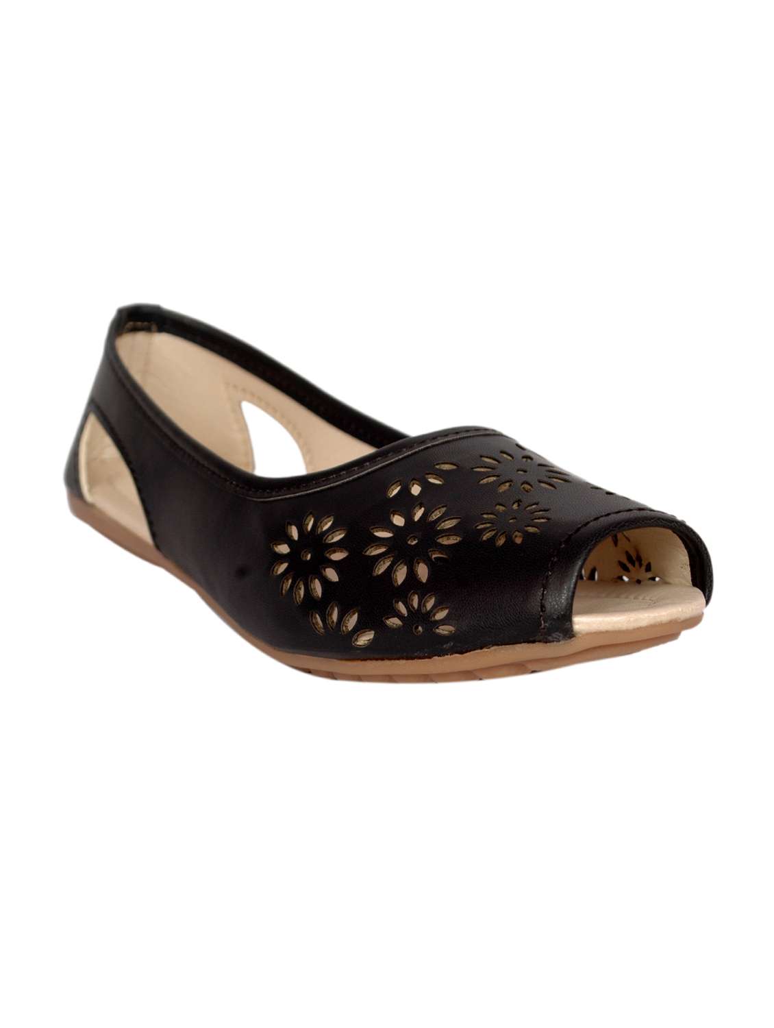 black slip on sandal