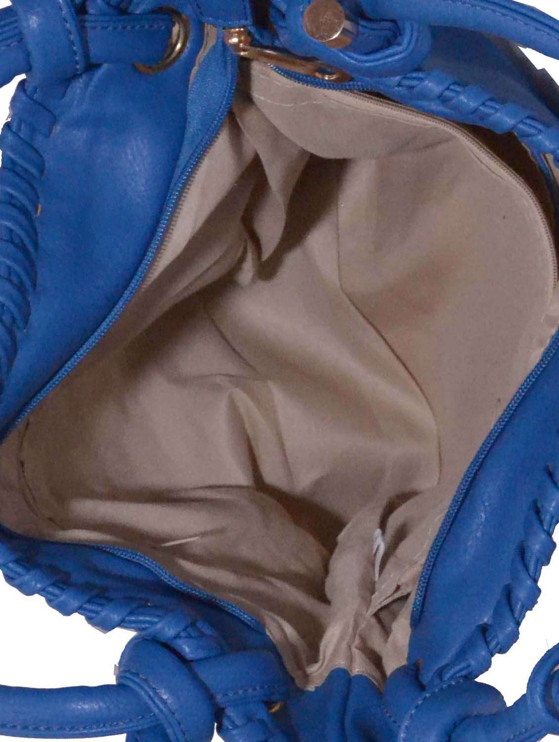 blue leatherette regular handbag - 13728072 -  Standard Image - 2