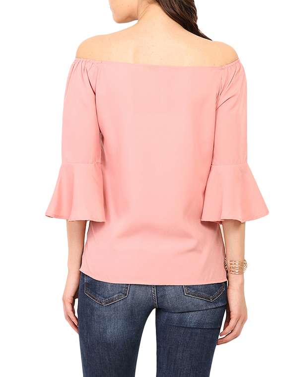 pink off shoulder top - 13733248 -  Standard Image - 2