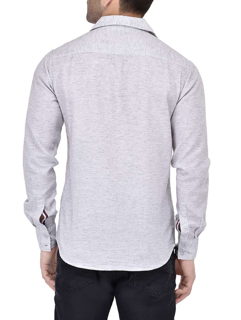 mens self design casual shirt - 13733542 - Standard Image - 2