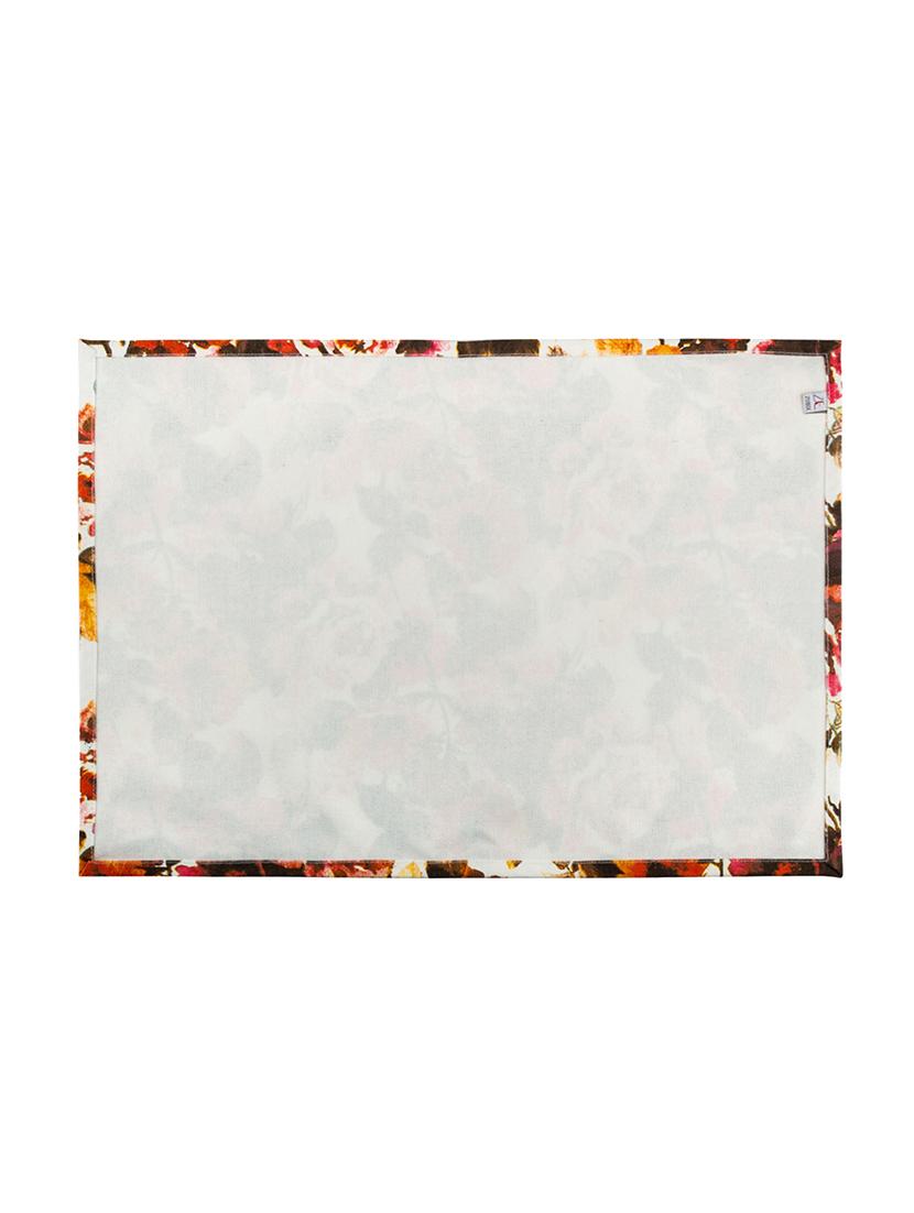 multicolour floral printed cotton canvas placemats for dining table - 13734235 - Standard Image - 2
