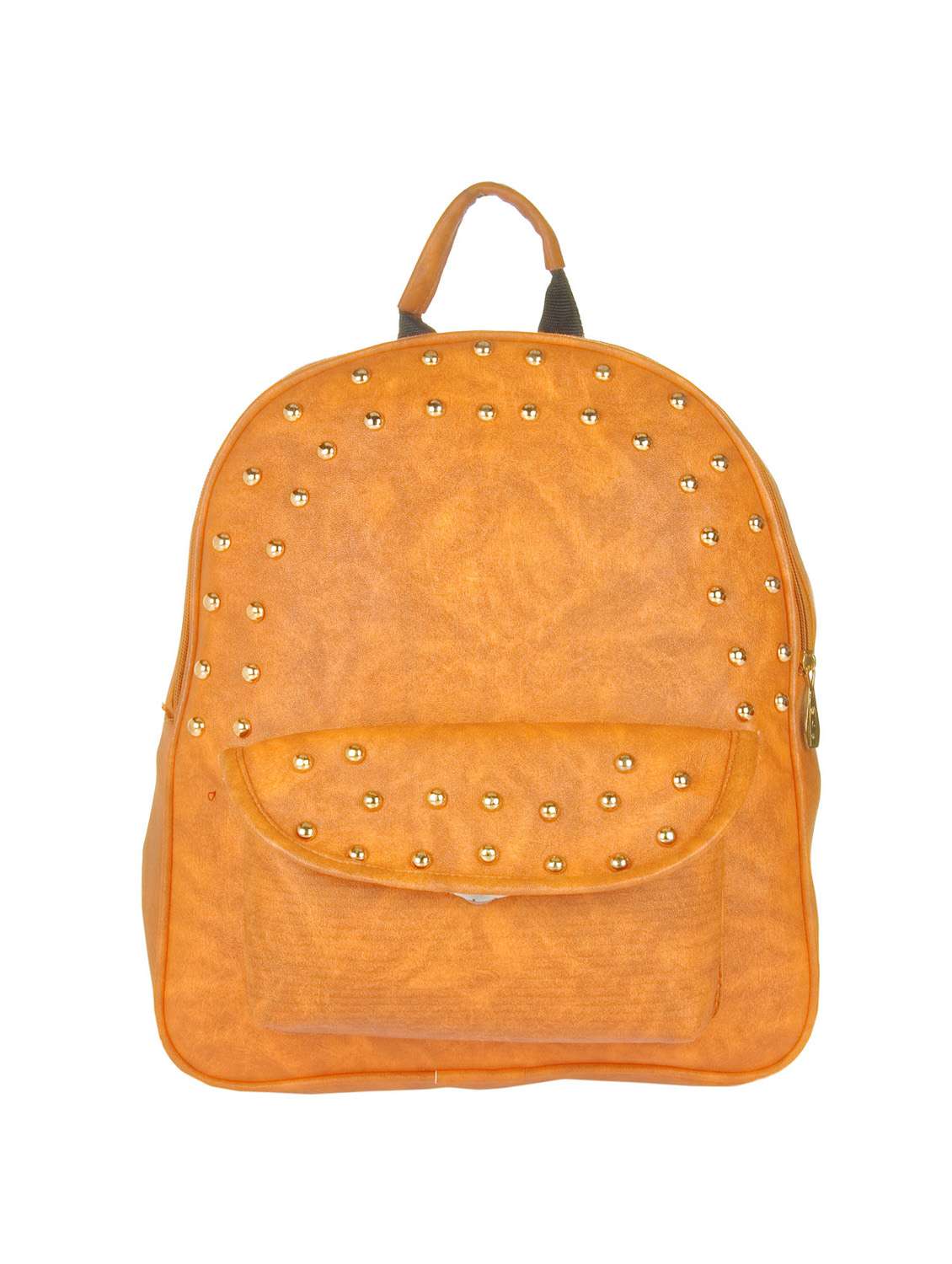 yellow leatherette regular backpack