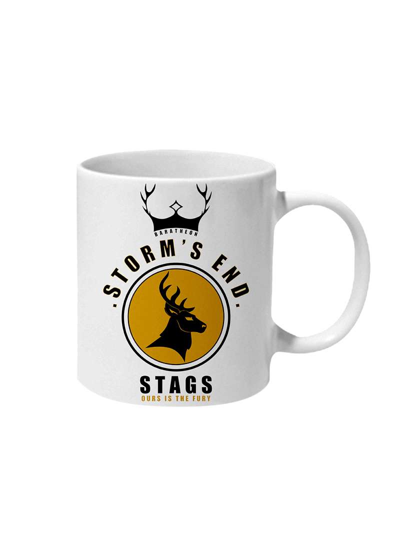 mooch wale game of thrones baratheon stags ours is the fury ceramic mug