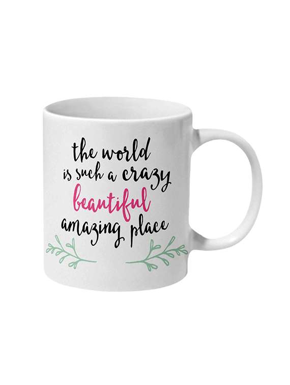 mooch wale the world is such a crazy beautiful amazing place ceramic mug