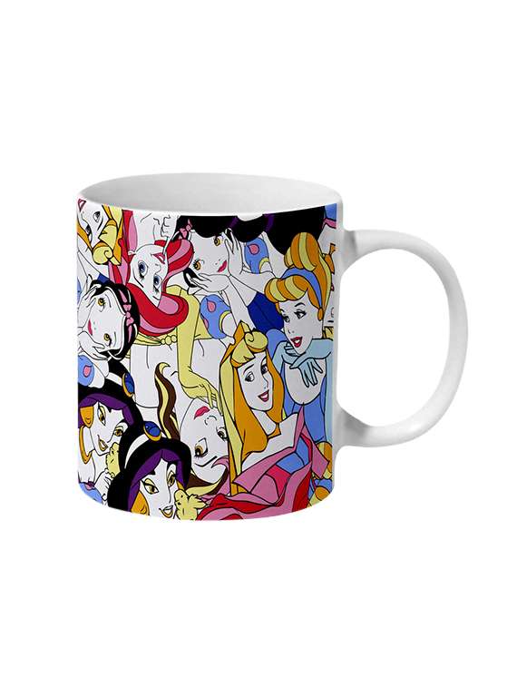 mooch wale disney princess up and down ceramic mug
