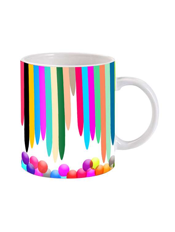 mooch wale colorful dripping balls ceramic mug