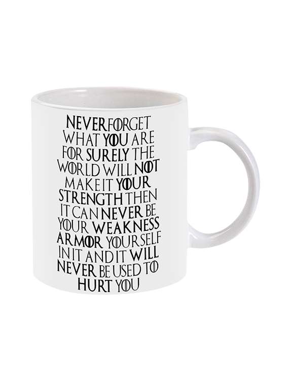 mooch wale game of thrones wear it like and armor quote ceramic mug