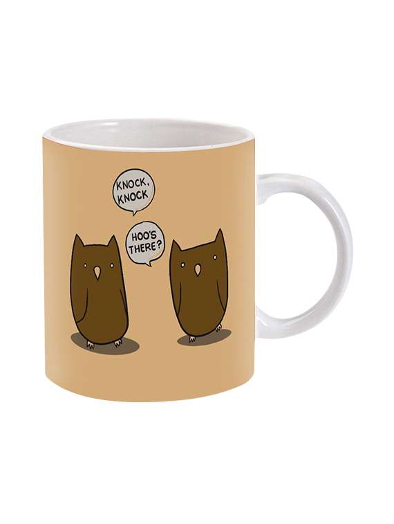 mooch wale knock knok hoo's there? ceramic mug