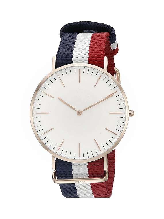 red blue &white dw watch