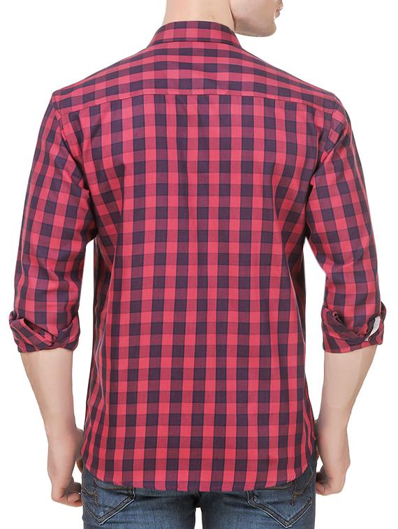 red cotton casual shirt - 13739531 - Standard Image - 2