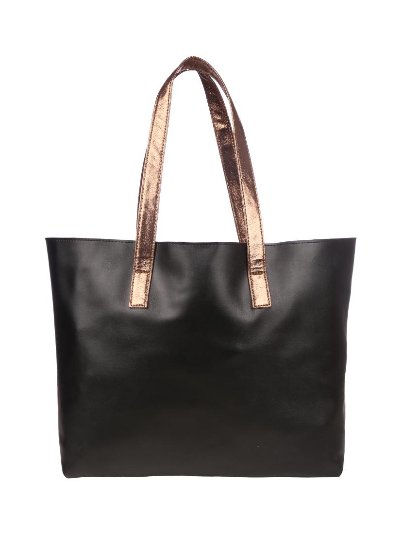 black leatherette regular tote - 13740704 - Standard Image - 2
