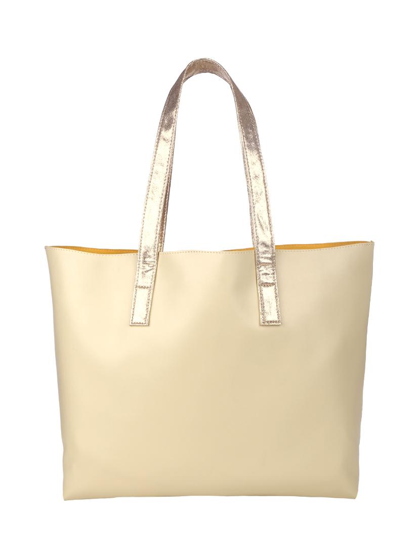 white leatherette regular tote - 13740706 - Standard Image - 2