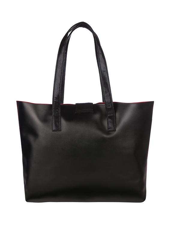 black leatherette regular tote - 13740709 - Standard Image - 2