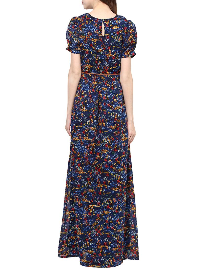 blue georgette dress - 13741107 - Standard Image - 2