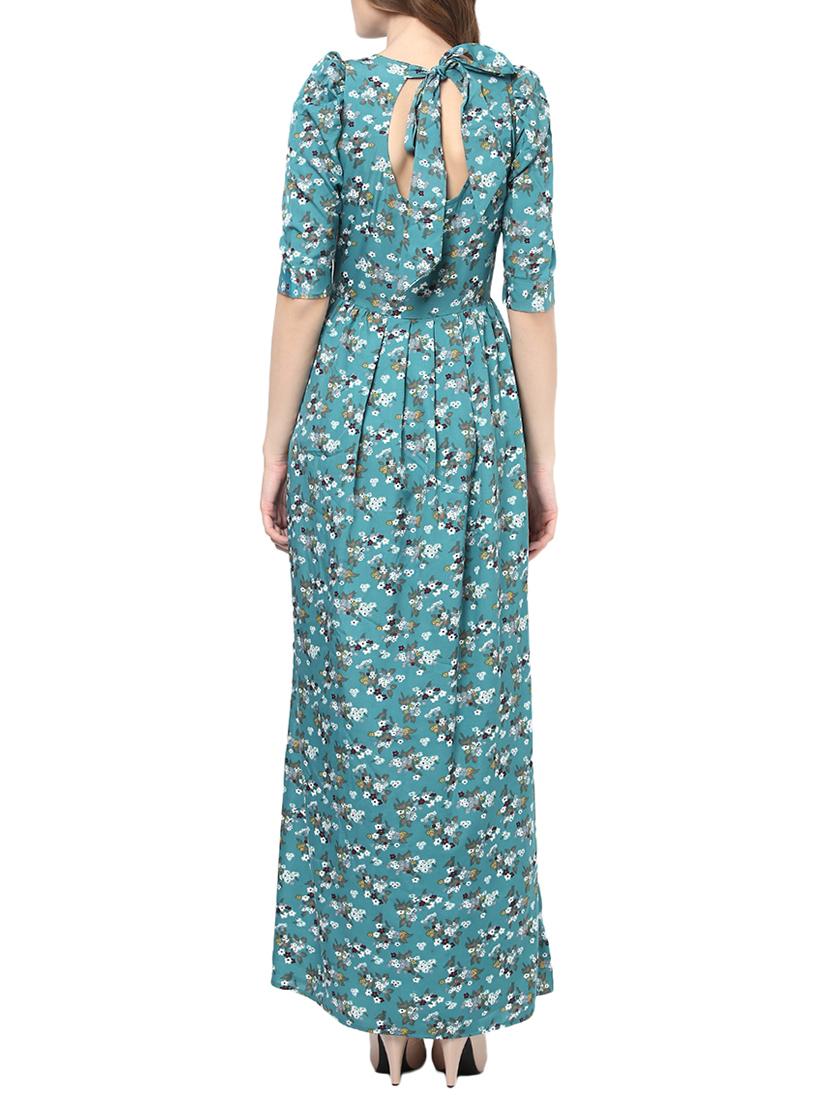 tie back floral maxi dress - 13741110 - Standard Image - 2